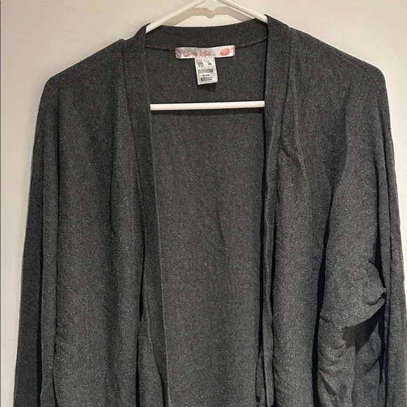 Open-Front Gray Cardigan - Picture 2 of 3